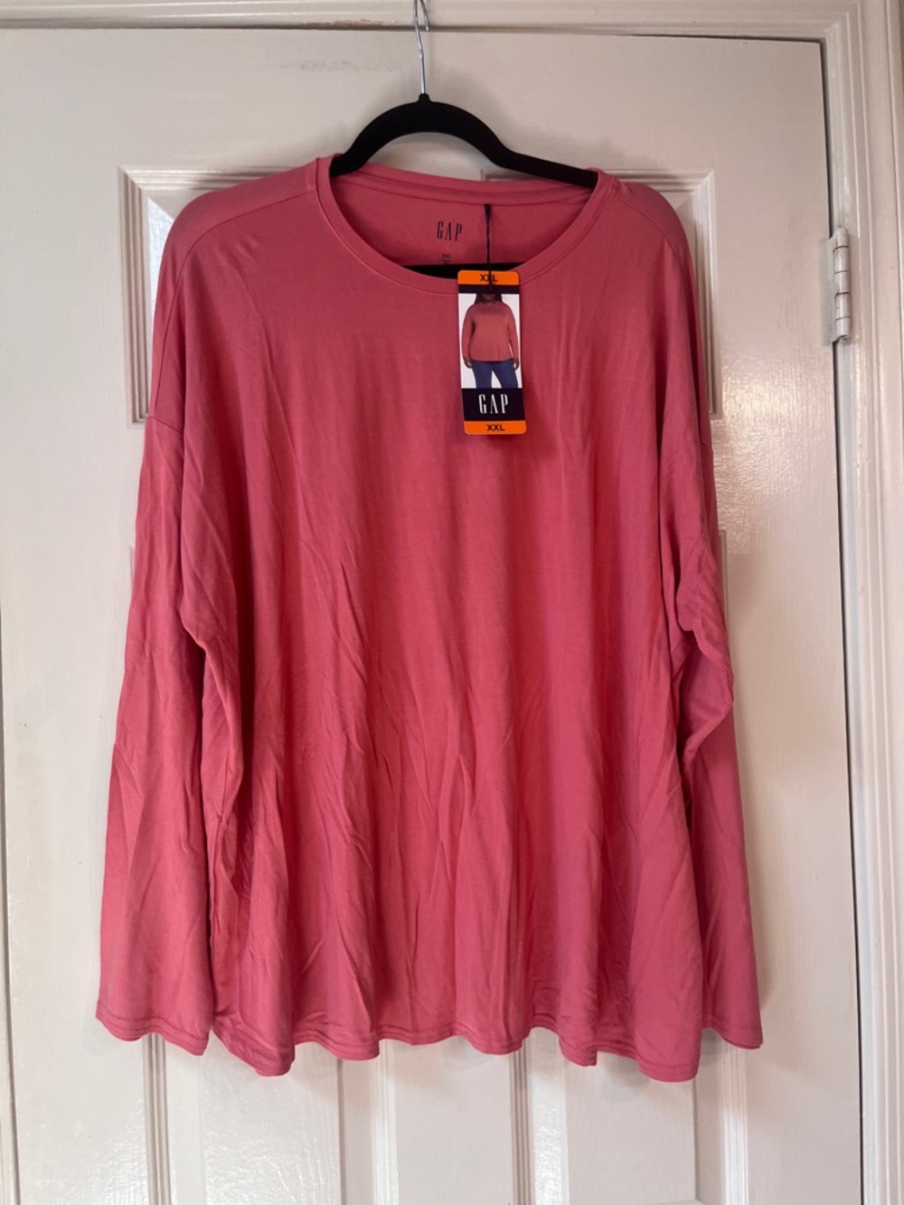 GAP Long-Sleeve Crewneck Shirt - Dusty Rose